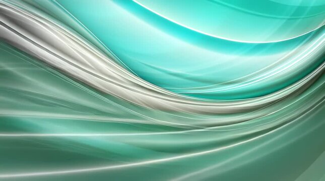 Abstract wave gradient machine learning visual background teal silver energy flow line art swirl, dreamy fluid curve motion modern digital design