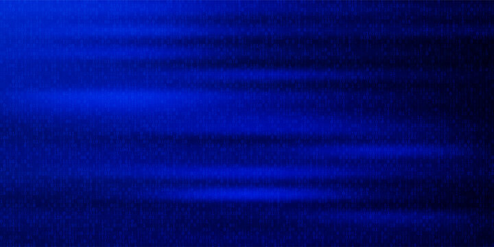 Blue Binary Data Software Programming Code Background. Random Parts of Program Code. Digital Data Technology Concept. 1 0 Machine Code. Random Binary Data Matrix Wide Vector Illustration.