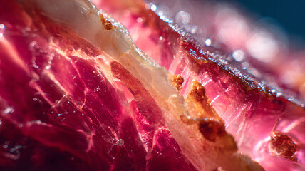 Dry-cured Iberian ham close-up