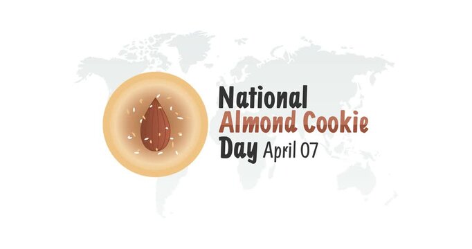national almond cookie day motion video, ideal for national almond cookie day celebration