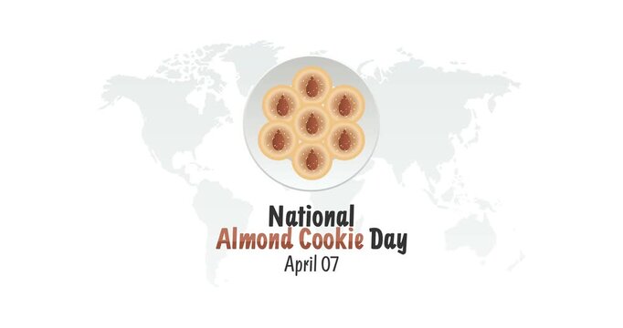national almond cookie day motion video, ideal for national almond cookie day celebration