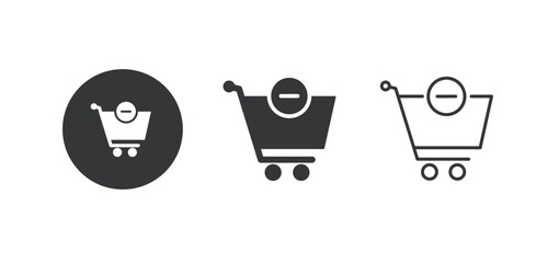 Shopping cart icon. Multi series icon. Perfect pixel isolated on white background. Vector illustration