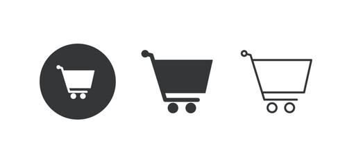 Shopping cart icon. Multi series icon. Perfect pixel isolated on white background. Vector illustration