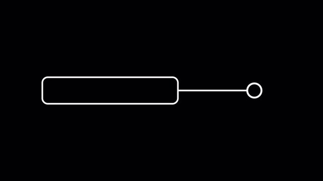 Futuristic Geometric Lower Third HUD Mark Line Animation 4K Alpha Channel White Square Callout Box with Pointer Line and Circle Clean Digital Interface Highlight Frame Transparent Background