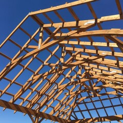 Wooden Roof Frame Under Construction 2.