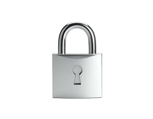 Fototapeta premium Secure padlock with silver sheen on black