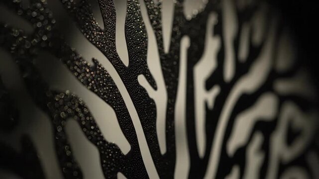 Abstract black and white pattern with textured surface and unique design. Decorative.