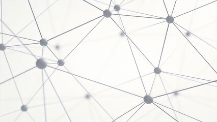 Abstract network of connected nodes and lines on bright background,visualizing data structure,communication systems,scientific modeling,and modern technology connectivity concept