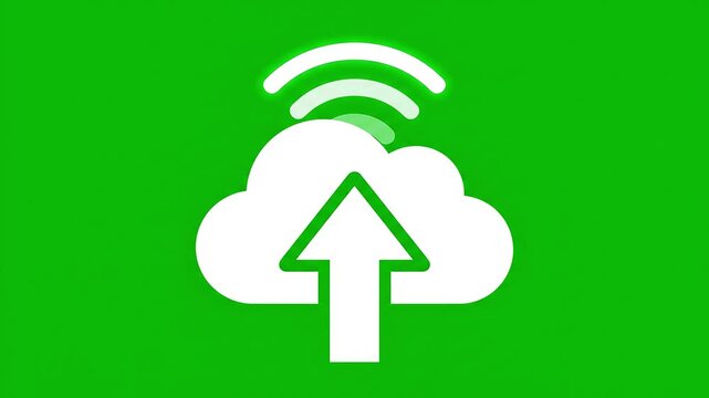 A video showcasing 2d icons animation with green screen and motion graphics for digital upload