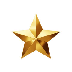 Obraz premium Golden star icon symbolizing excellence and achievement isolated on transparent background