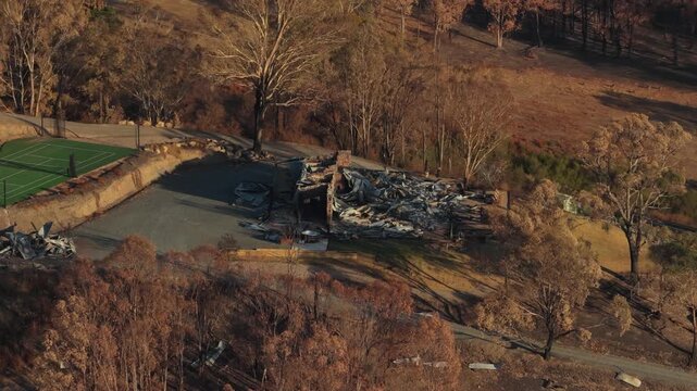 burnt out house Australia victorian high country.