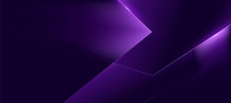Purple and dark abstract geometric luxury background vector. Social ads banner or Landing page.