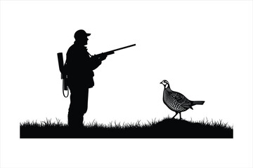 Obraz premium hunting silhouette