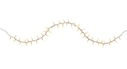 Naklejka premium Twinkling String Lights: A delicate string of warm, glowing lights dances gently, casting a soft ambiance for any festive occasion.
