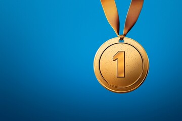 Captivating visual representation of achievement with a medal. 