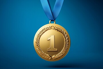 Captivating visual representation of achievement with a medal. 