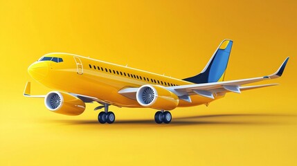 Eye-Catching Yellow Plane Design for Travel Enthusiasts
