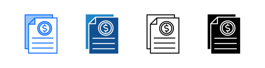 Statement Multiple Style Icon Set 