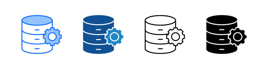 Data Multiple Style Icon Set 