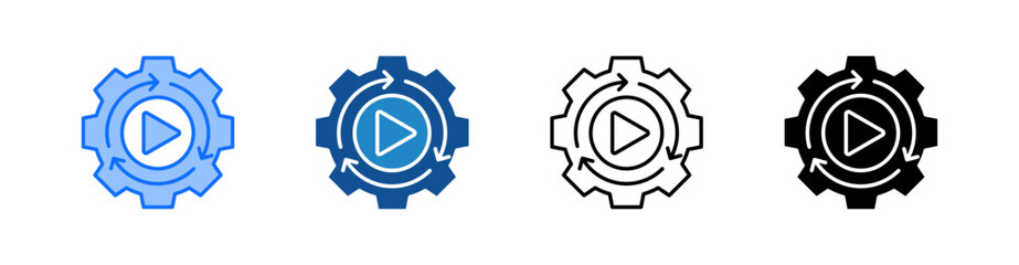 Automation Multiple Style Icon Set 