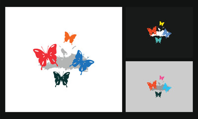 butterfly concept design logo template
