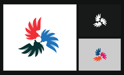 circle wing business concept design logo