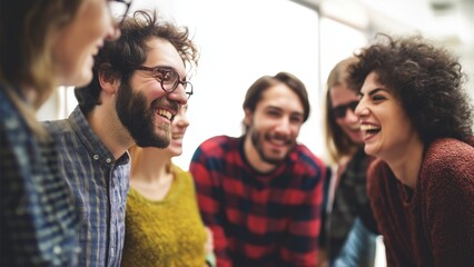 Fototapeta premium Generative AI, Lively Social Interaction and Shared Positive Emotion