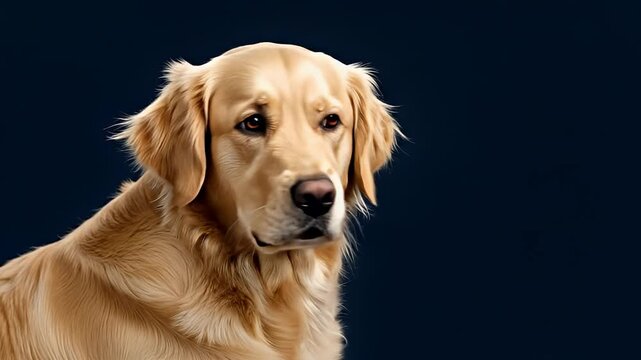 Golden Retriever Dog Portrait Series.