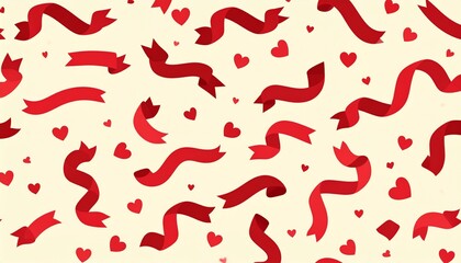 かわいいリボンパターン背景