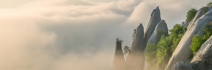 Cloud Ocean and Rocky Peaks