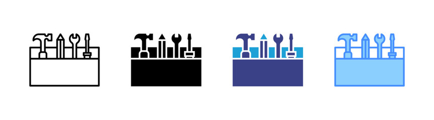 Toolkit icon set multiple style collection © Ifanicon