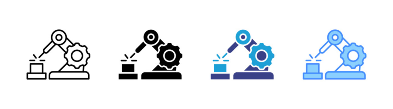Welding Machine icon set multiple style collection