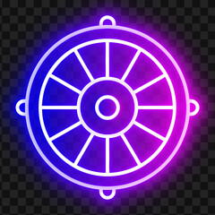 Fototapeta premium Neon Fan Icon Glowing Illustration Design Element