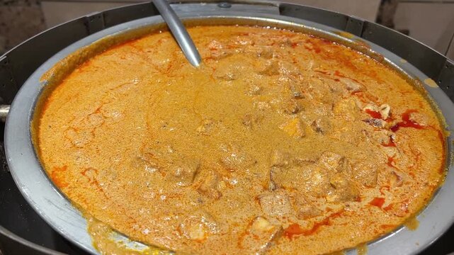 Paneer butter masala prepared with Indian spices