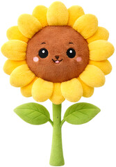 Sunflower Plush Toy Photo PNG Transparent Background