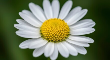 Fototapeta premium Detailed macro photograph showcasing the delicate beauty of a white daisy flower