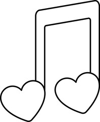 Music Note Line Icon