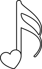 Music Note Line Icon