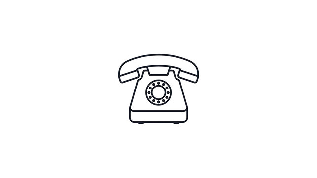A classic rotary telephone with a vintage design and dial pad