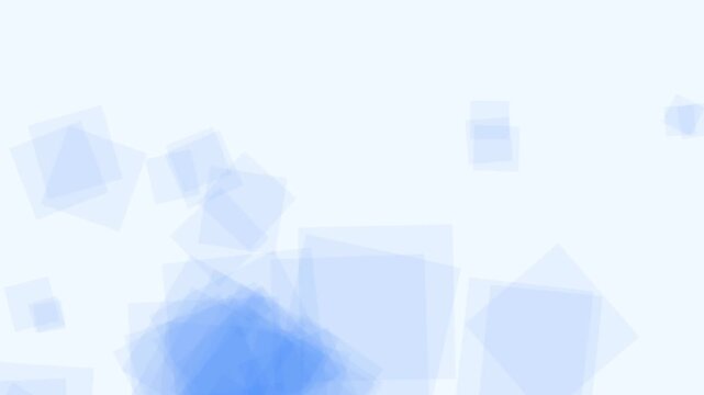 Abstract artistic simulation of blue fluid ink spreading in water. Creates a square pattern with organic flow and diffusion. Minimalist motion background design suitable for science, art, or psycholog