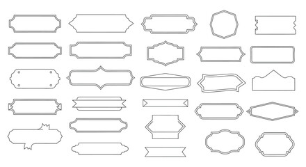 Obraz premium Collection of diverse vintage and ornate blank label outlines