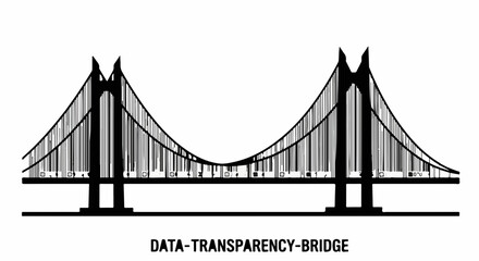 Fototapeta premium Symbolic bridge representing data and transparency in a modern connection
