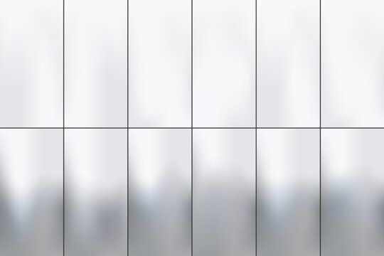 Clean and modern seamless background featuring a grid of galvanized steel panels with subtle zinc texture, soft reflections and matte finish on a light metallic surface.