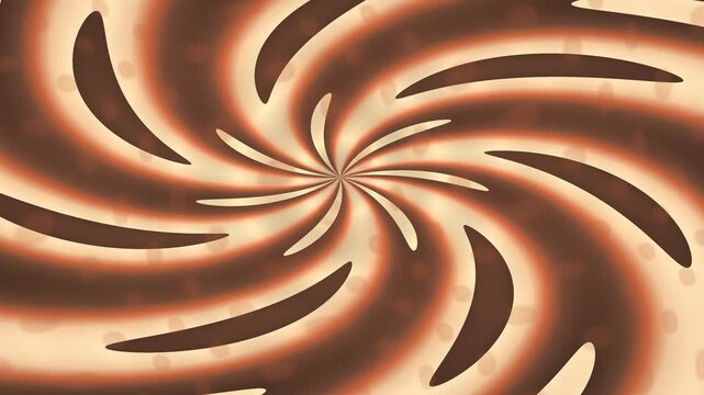 A mesmerizing abstract spiral pattern in warm brown and beige tones, creating a hypnotic visual effect.