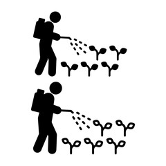 <!-- Generator: Adobe Illustrator 19.0.0, SVG Export Plug-In  -->
<svg version="1.1"
Farmer Spraying Pesticide Silhouette Pack - Vector Agricultural Pest Control, Farming Field Worker, and Crop Protec