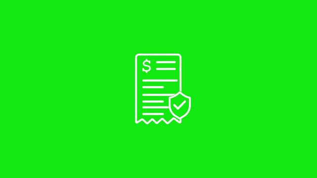 Invoice drawing of receipt with dollar sign and itemized lines. Minimalist black and white icon design with torn edge detail. Concept of retail, accounting, expenses