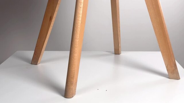 Video with real sound effect of Wooden chair scraping on floor
