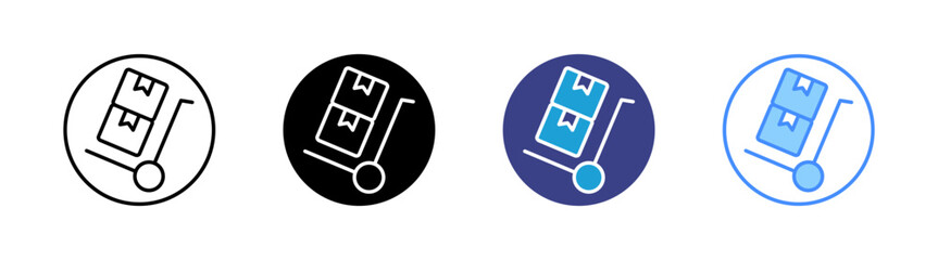 Trolleys  icon set multiple style collection