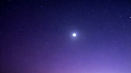 Fototapeta premium Night sky with a bright celestial body and scattered stars