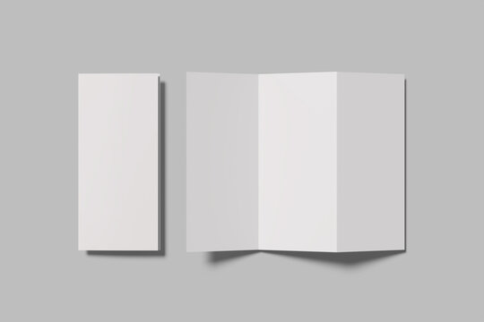 Trifold Brochure Blank Mockup